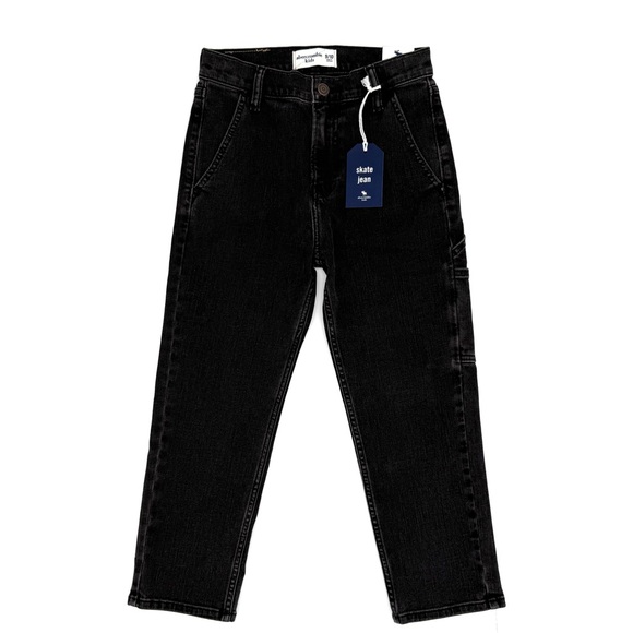 NWT Abercrombie Kids Black Dropped Crotch Skate Jeans 9/10 - Picture 4 of 16